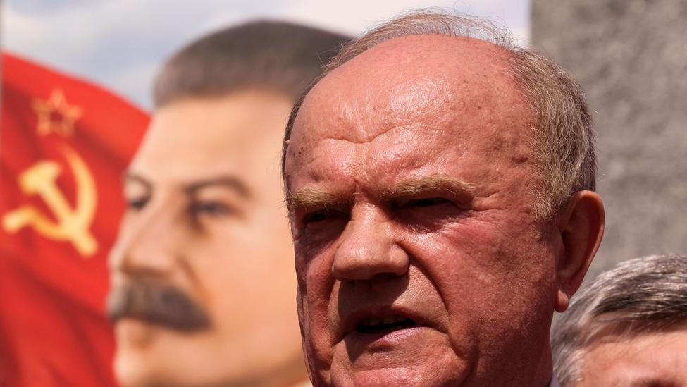 FILE PHOTO: Gennady Zyuganov, leader of Russia's Communist party, attends a May Day rally in Moscow