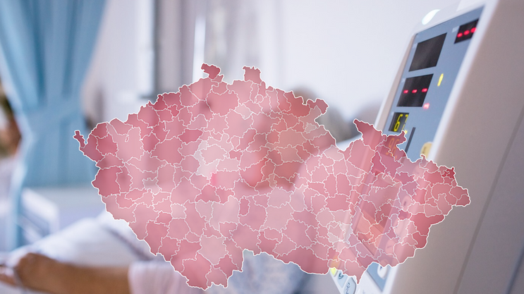 Šance na dlouhý život nejsou všude v Česku stejné; koláž Aktuálně.cz