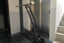 Požár elektrické koloběžky