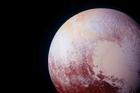 Planet,Pluto,On,A,Dark,Background.,Elements,Of,This,Image