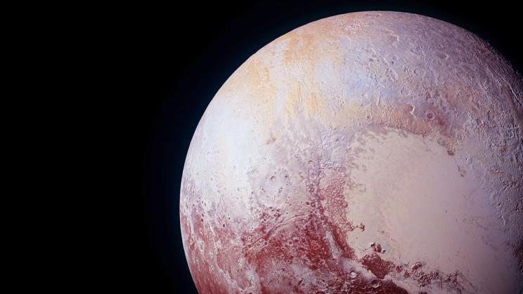 Planet,Pluto,On,A,Dark,Background.,Elements,Of,This,Image