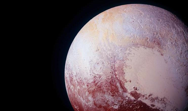 Planet,Pluto,On,A,Dark,Background.,Elements,Of,This,Image