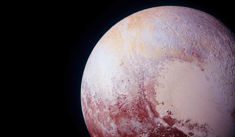 Planet,Pluto,On,A,Dark,Background.,Elements,Of,This,Image