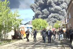 Krasnodar region's governor inspects emergency services at site of fire at Tuapse oil refinery