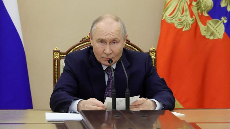 Russian President Putin chairs a meeting in Moscow