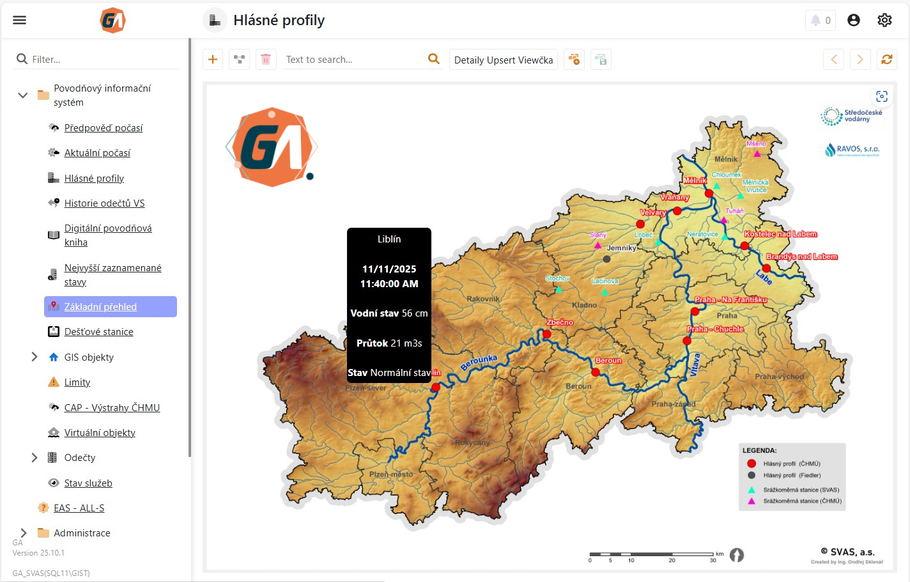 GIST Aplikace – Povodňový informační systém