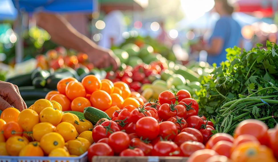 Vibrant,Farmers?,Market,Stall,With,Fresh,Organic,Produce,|,Colorful