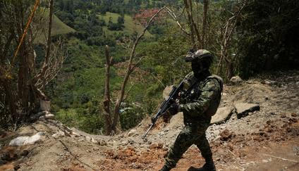 Aftermath of a deadly explosives attack in Colombia