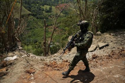 Aftermath of a deadly explosives attack in Colombia