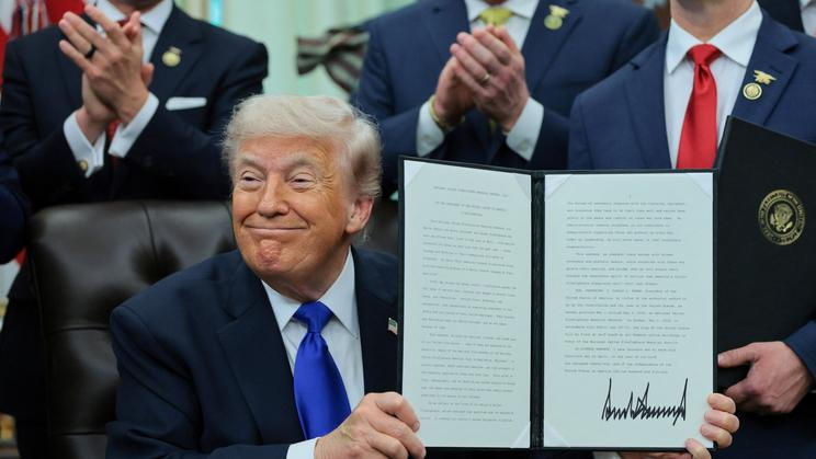 U.S. President Donald Trump in the Oval Office at the White House in Washington