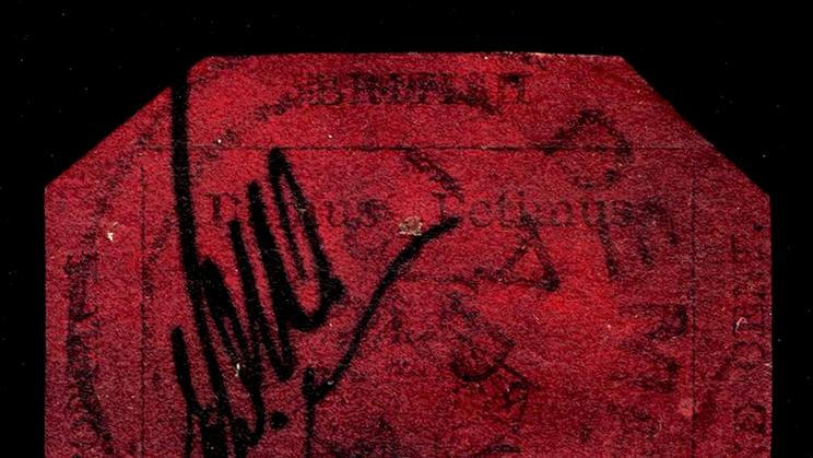Nejdražší známka světa One-Cent Magenta známá také jako Britská Guyana