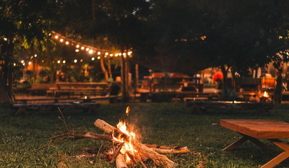 Cozy,Camping,Adventure,In,The,Wilderness,,Van,Trailer,Setup,At