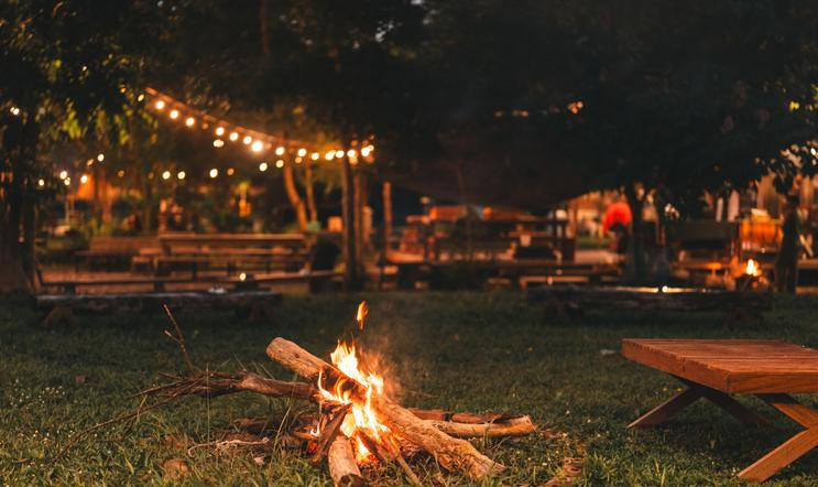 Cozy,Camping,Adventure,In,The,Wilderness,,Van,Trailer,Setup,At