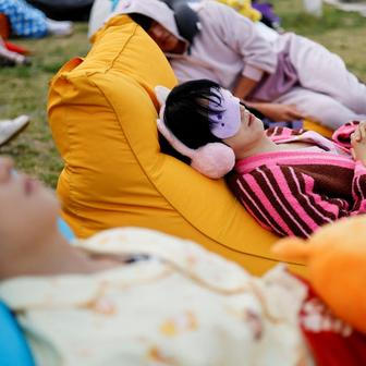 Power Nap Contest for sleep-deprived South Korea held in Seoul