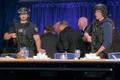 U.S. President Donald Trump is escorted out of the White House Correspondents' Association (WHCA) dinner in Washington
