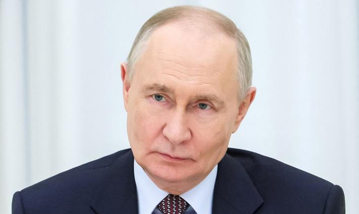 Russian President Vladimir Putin chairs a meeting in Moscow