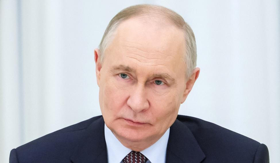 Russian President Vladimir Putin chairs a meeting in Moscow