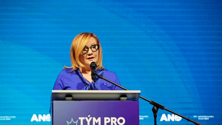 Praha, Volební sněm, Hnutí ANO, ministryně financí a místopředsedkyně ANO Alena Schillerová