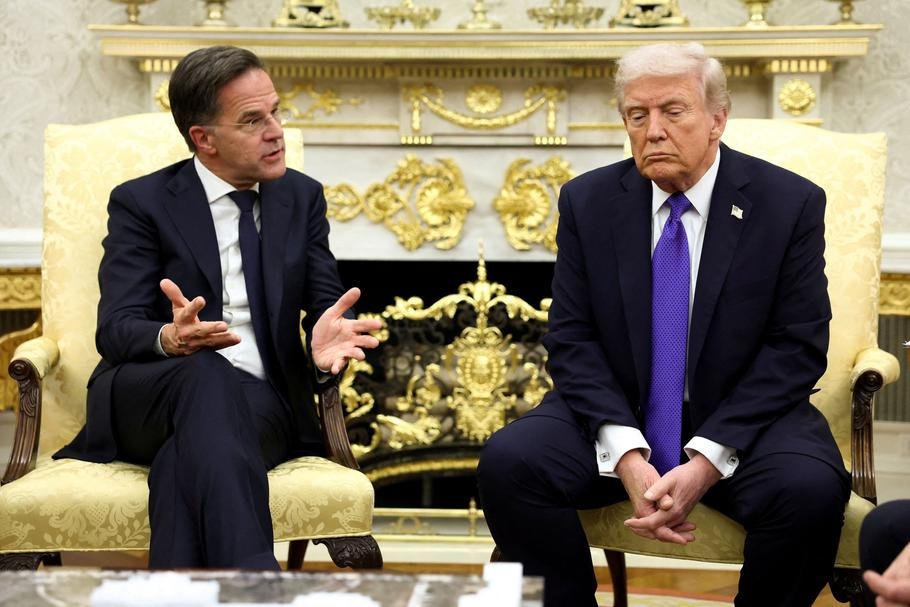 FILE PHOTO: U.S. President Trump meets with NATO Secretary General Rutte in Washington