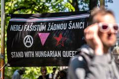 01.05.2025, Praha 
Oslavy 1. máj Svátek Práce na Střeleckém ostrově. Anarchisté průvod Prahoux