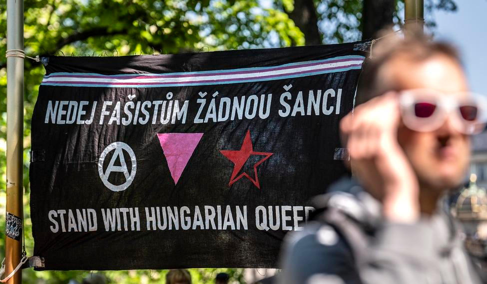 01.05.2025, Praha 
Oslavy 1. máj Svátek Práce na Střeleckém ostrově. Anarchisté průvod Prahoux