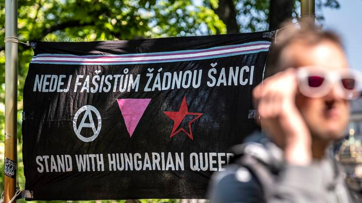 01.05.2025, Praha 
Oslavy 1. máj Svátek Práce na Střeleckém ostrově. Anarchisté průvod Prahoux