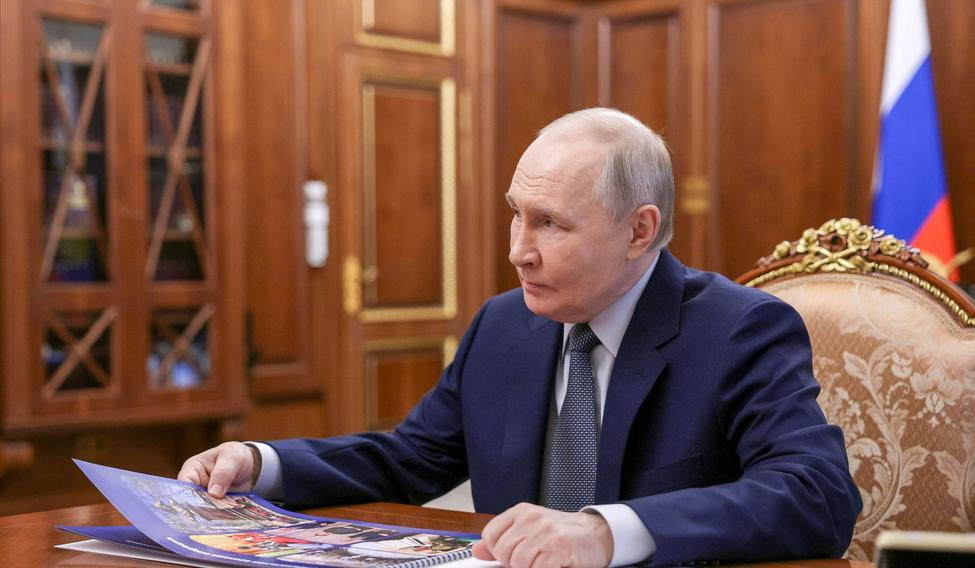 Russian President Vladimir Putin holds a meeting in Moscow