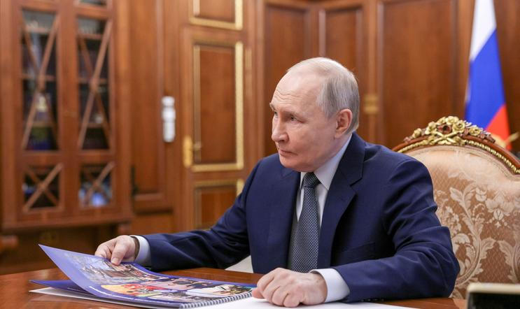 Russian President Vladimir Putin holds a meeting in Moscow