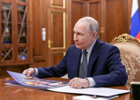 Russian President Vladimir Putin holds a meeting in Moscow