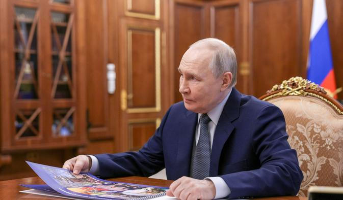 Russian President Vladimir Putin holds a meeting in Moscow