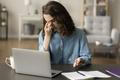 Tired,Frustrated,Freelance,Employee,Girl,Working,At,Laptop,,Taking,Eyeglasses
