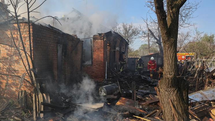 Russian drone strike in Kharkiv