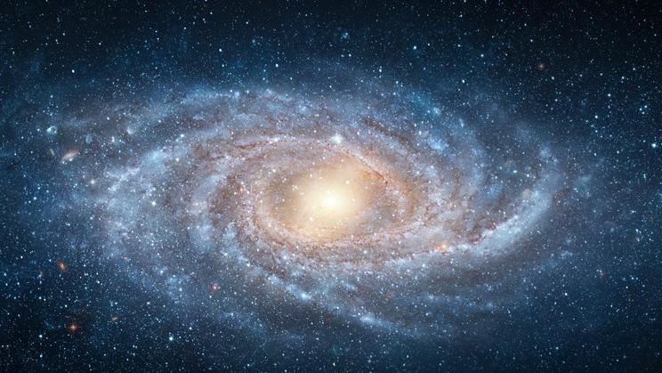 View,From,Space,To,A,Spiral,Galaxy,And,Stars.,Universe