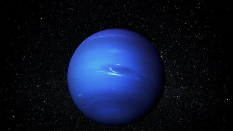 Planet,Neptune,In,The,Starry,Sky,Of,Solar,System,In