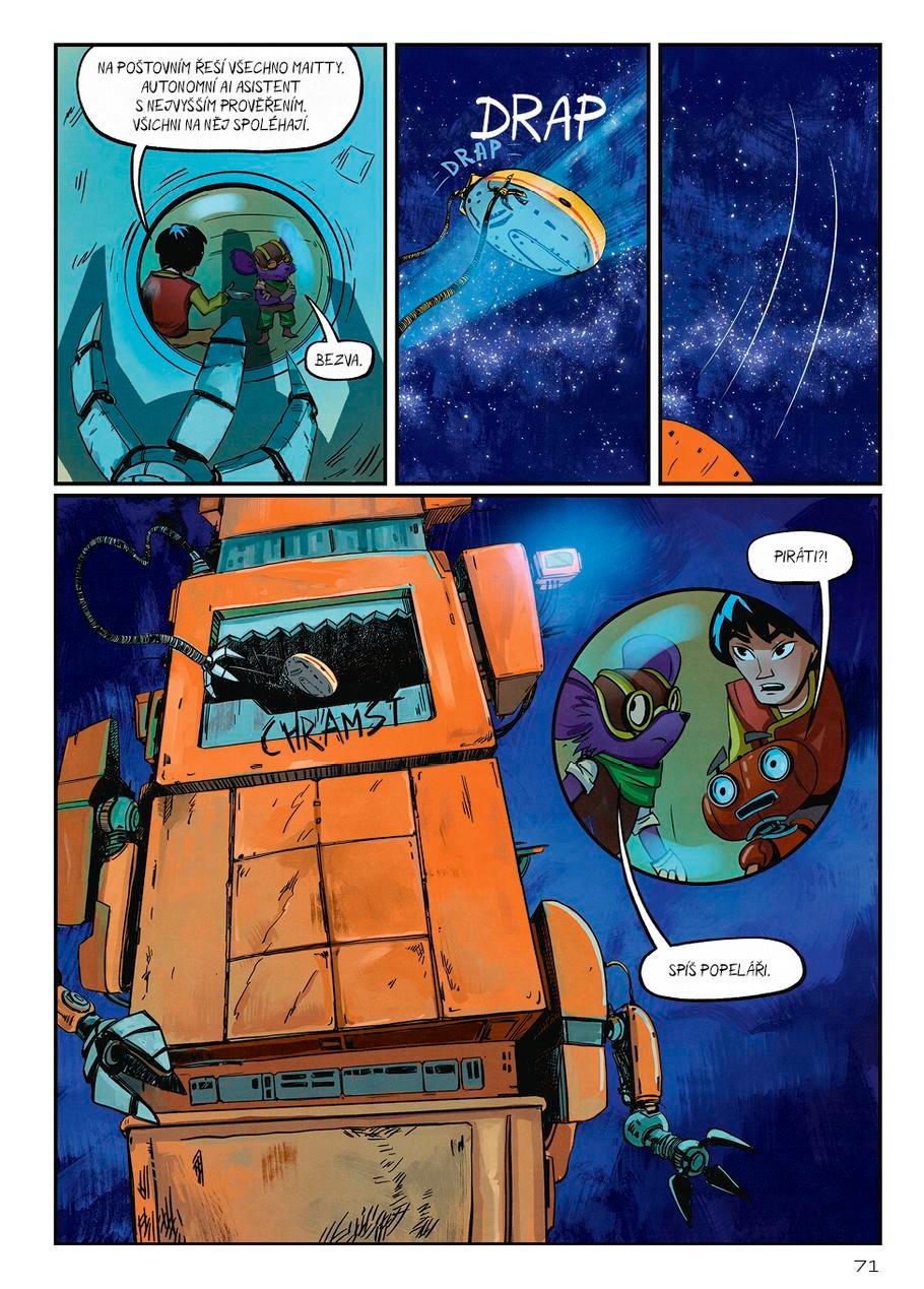 Příběh Kurýra z planety Země v komiksové podobě volně navazuje na Vesmírnou zásilkovnu, sci-fi příběh z doby, kdy byl Nori ještě malý ušatý kluk.