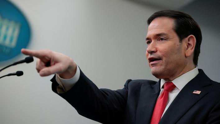 U.S. Secretary of State Marco Rubio holds press briefing at the White House