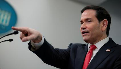 U.S. Secretary of State Marco Rubio holds press briefing at the White House