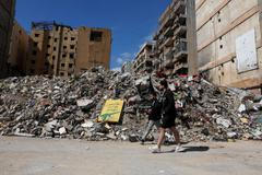 Scenes of destruction in the southern suburbs of Beirut