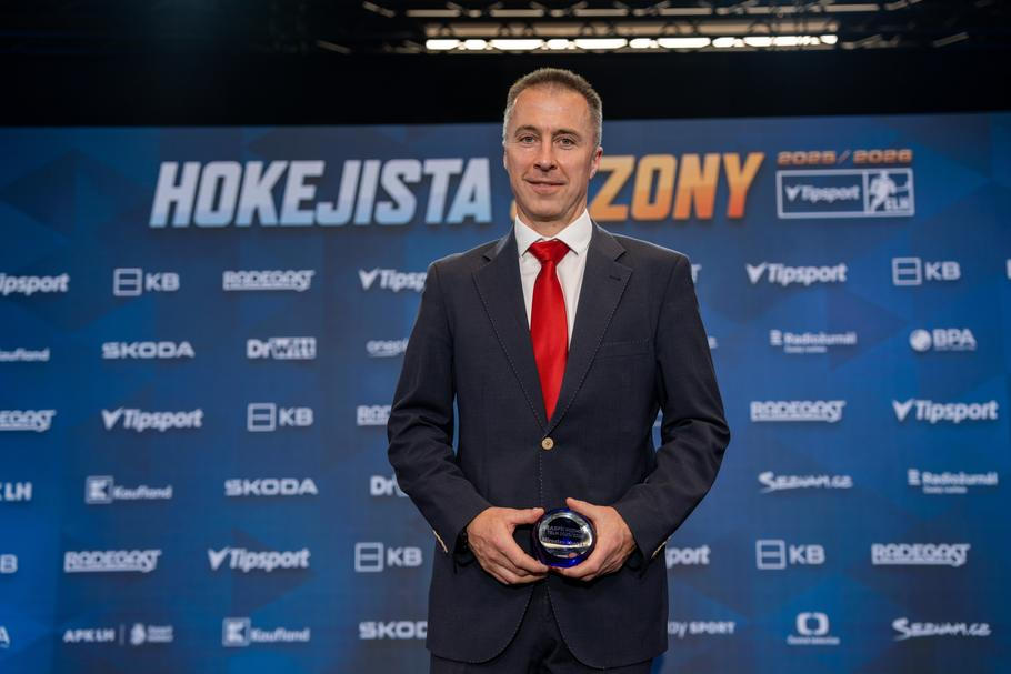 Miroslav Lhotský na galavečeru hokejové extraligy