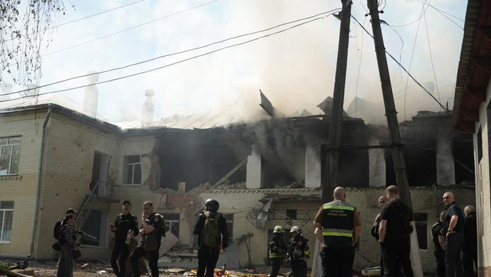 Russian drone strike in Sumy