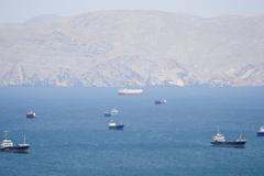 Vessels in the Strait of Hormuz