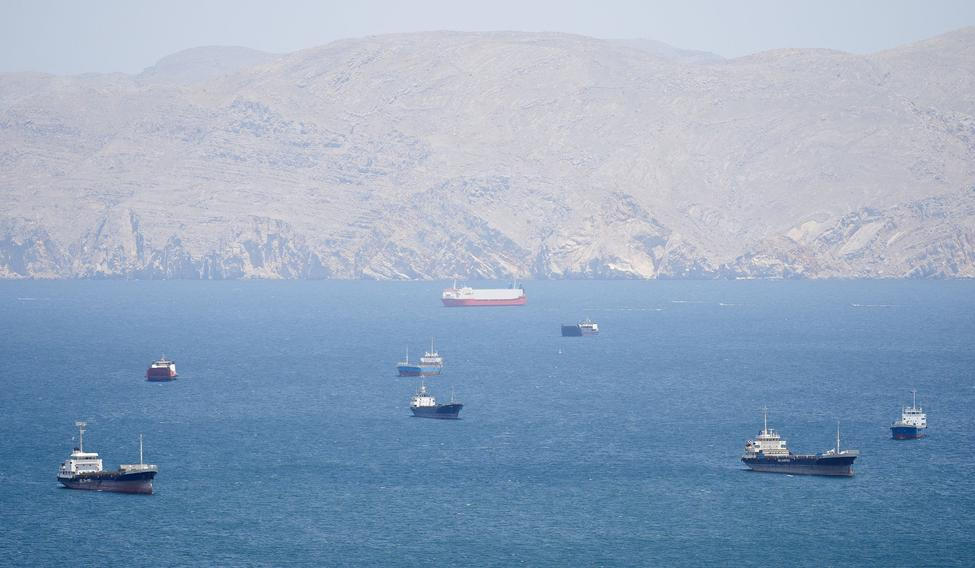 Vessels in the Strait of Hormuz