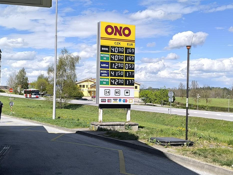 Ceny PHM u čerpacích stanic