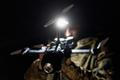 FILE PHOTO: Ukrainian serviceman prepares for a fly an FPV interceptor drone during his combat shift in Kharkiv region