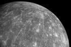 A mosaic of images by NASA's Messenger spacecraft shows an impact crater on the surface of Mercury, named Hokusai