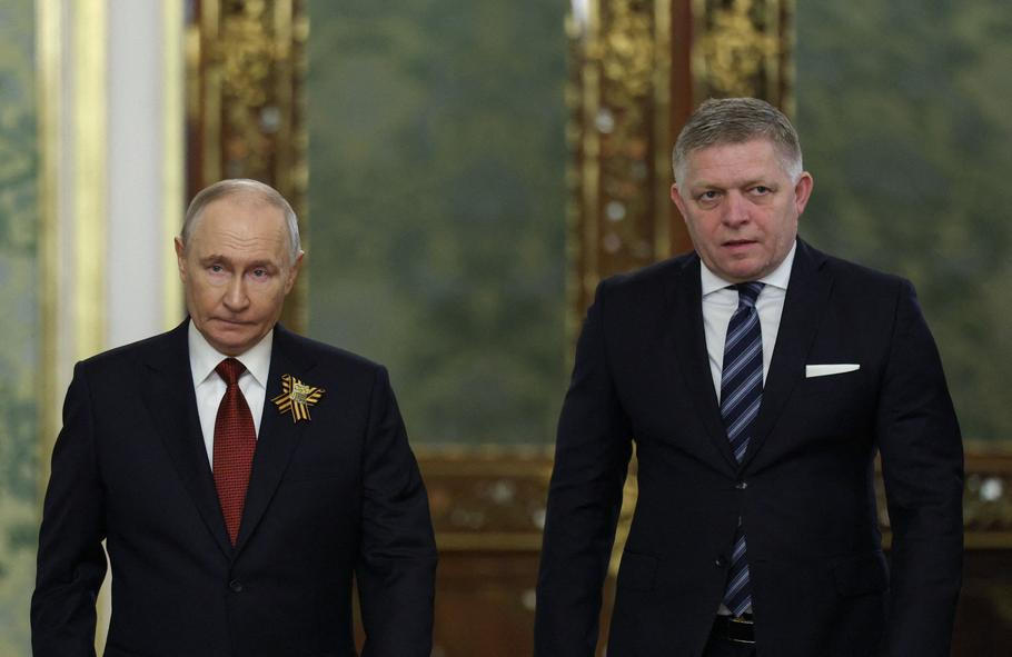 Russian President Vladimir Putin meets with Slovak Prime Minister Robert Fico in Moscow