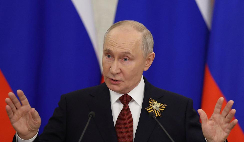 Russian President Vladimir Putin holds a press conference in Moscow