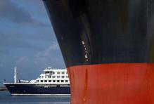 The cruise ship MV Hondius arrives at the port of Granadilla de Abona after being affected by a hantavirus outbreak, in Tenerife