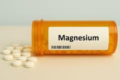 Magnesium,Tablets,Box,On,Hospital,Pharmacy,Table,With,Medical,Background