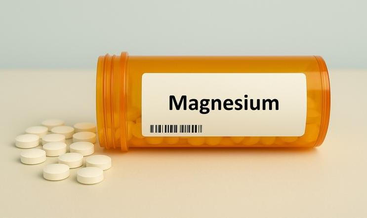 Magnesium,Tablets,Box,On,Hospital,Pharmacy,Table,With,Medical,Background